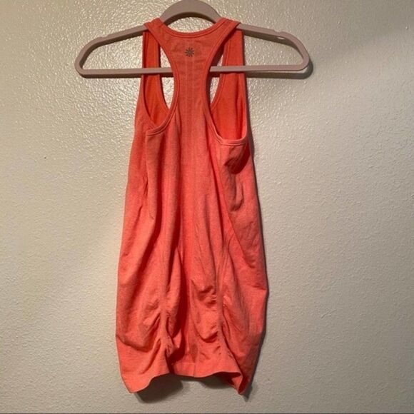 Athleta Fastest Track Ruched Orange Tank Top M - Picture 3 of 5